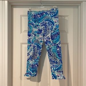 Girls Lilly Pulitzer Blue/Aqua Leggings Size XL